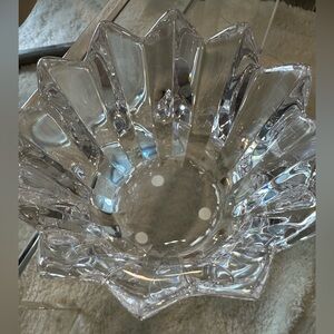 Orrefors Sweden Jan Johansson Fleur Crystal Bowl Signed